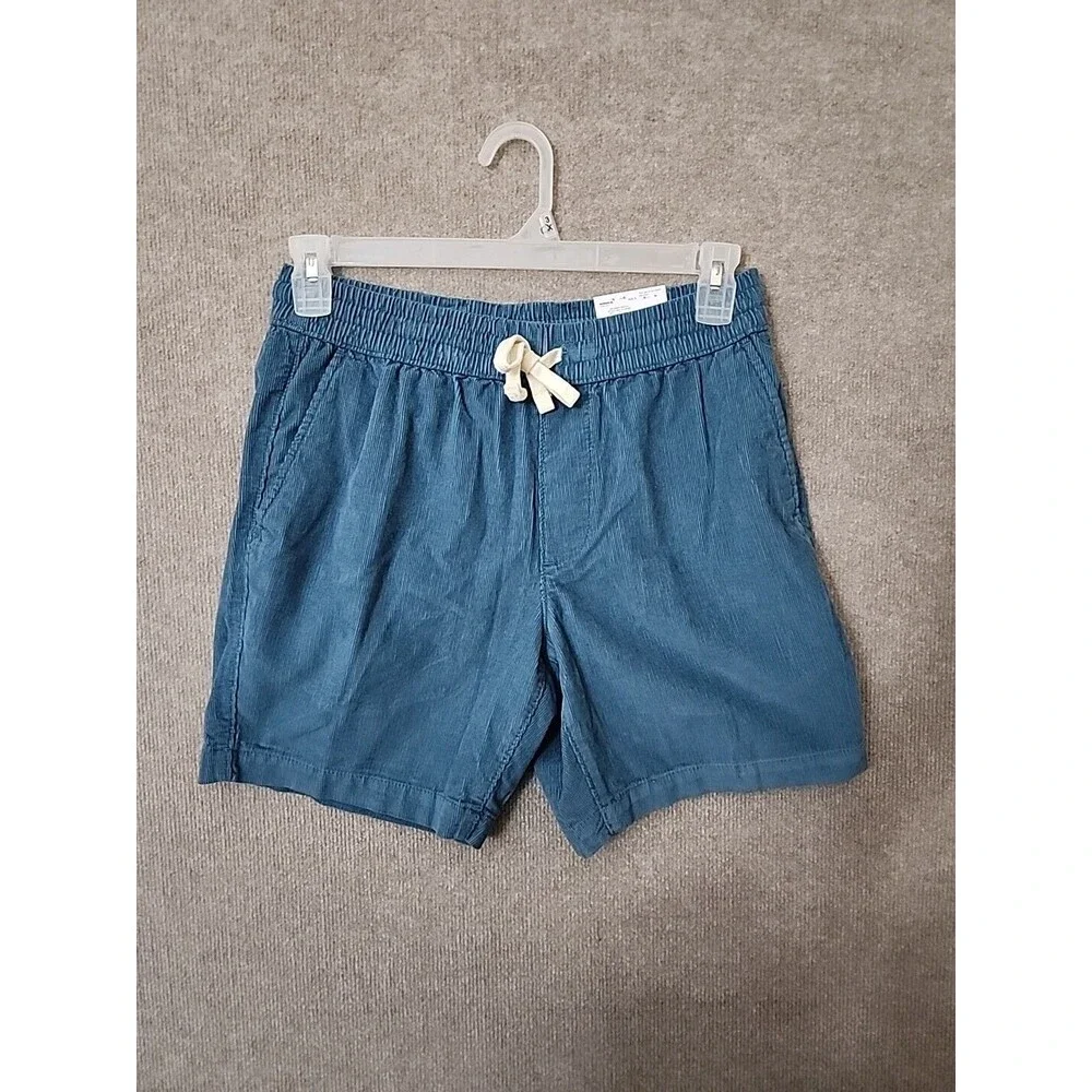 Sonoma Corduroy Everyday Pull-on Shorts Mens XS Blue Drawstring Cotton NEW